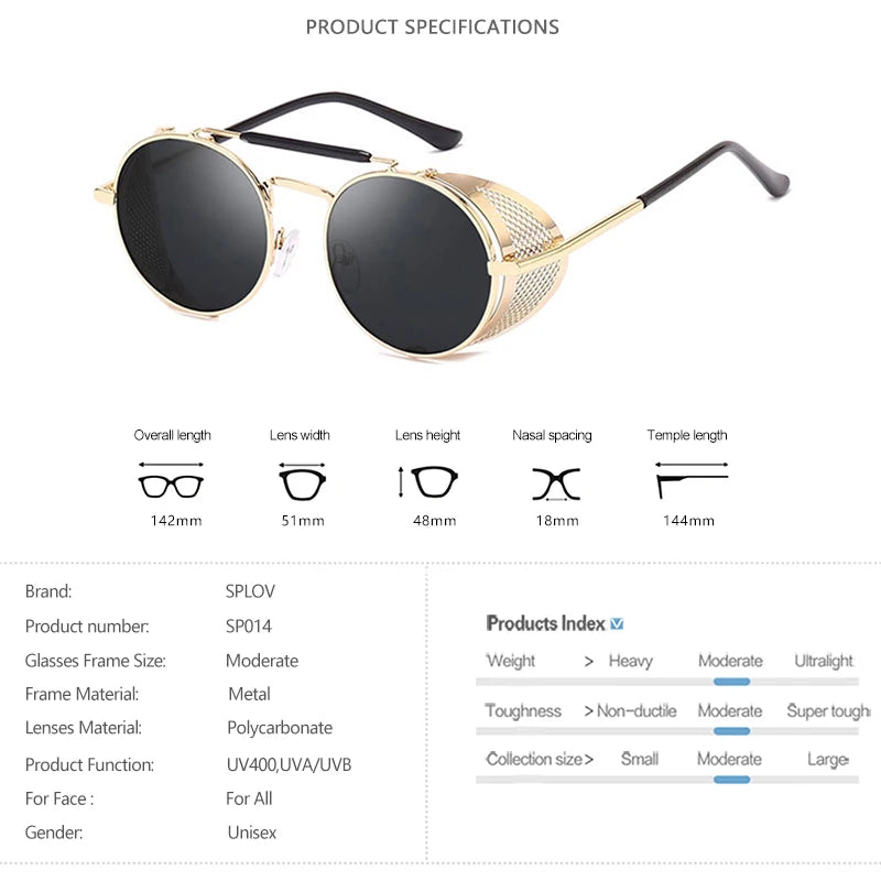 Retro Round Metal Sunglasses
