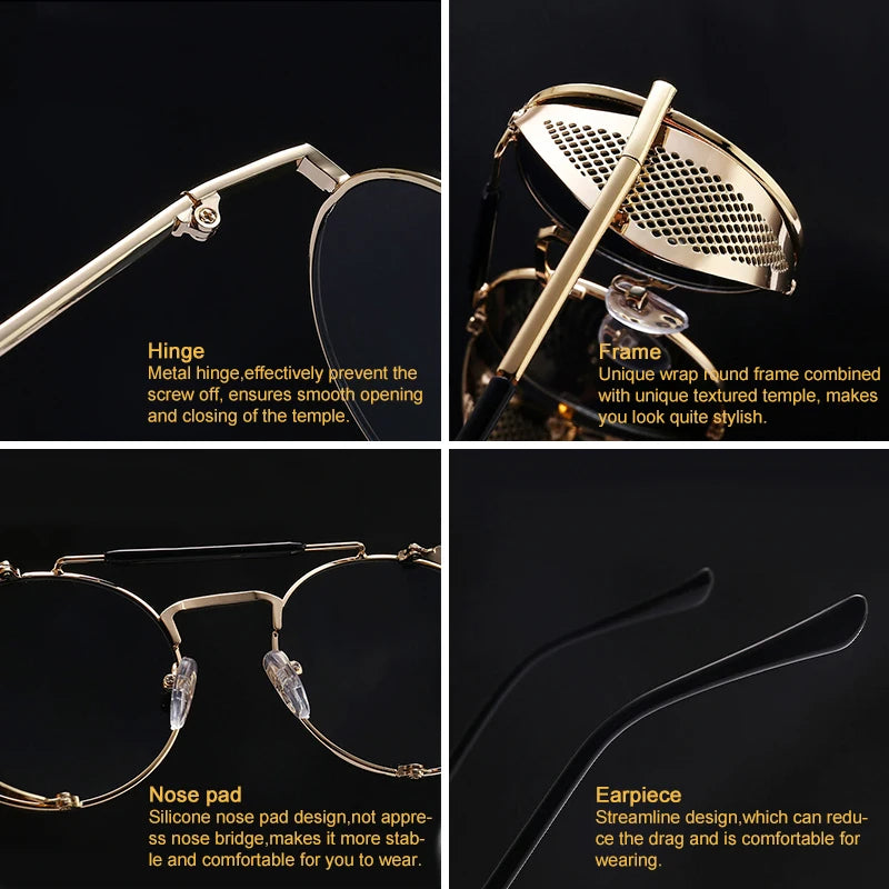 Retro Round Metal Sunglasses